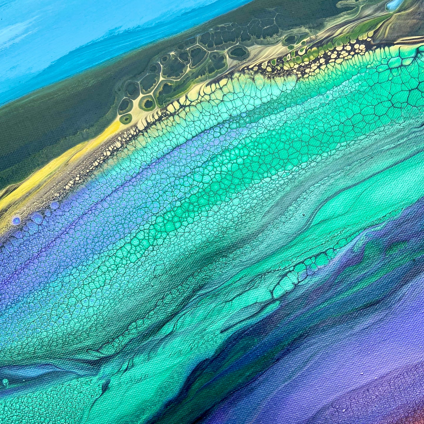 Close crop of abstract landscape showing delicate detail