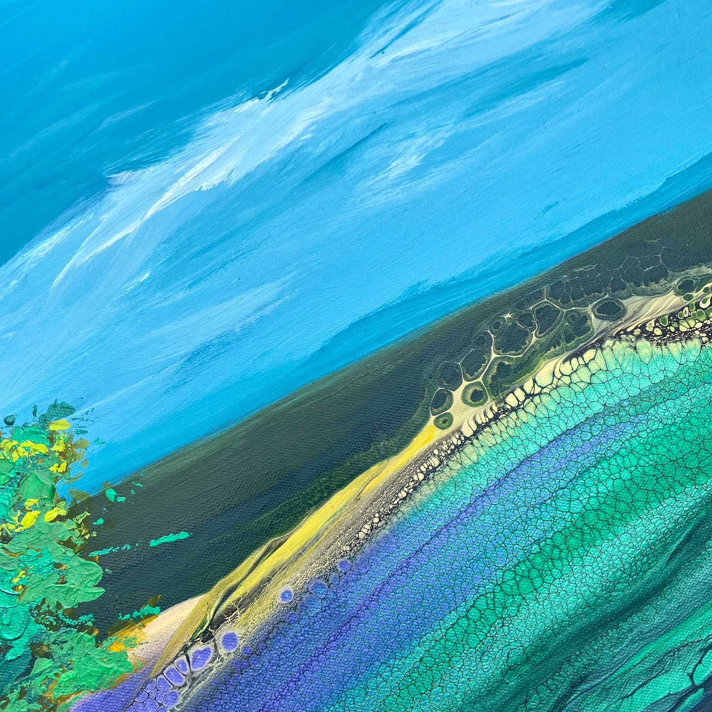 Close crop of abstract landscape showing delicate detail