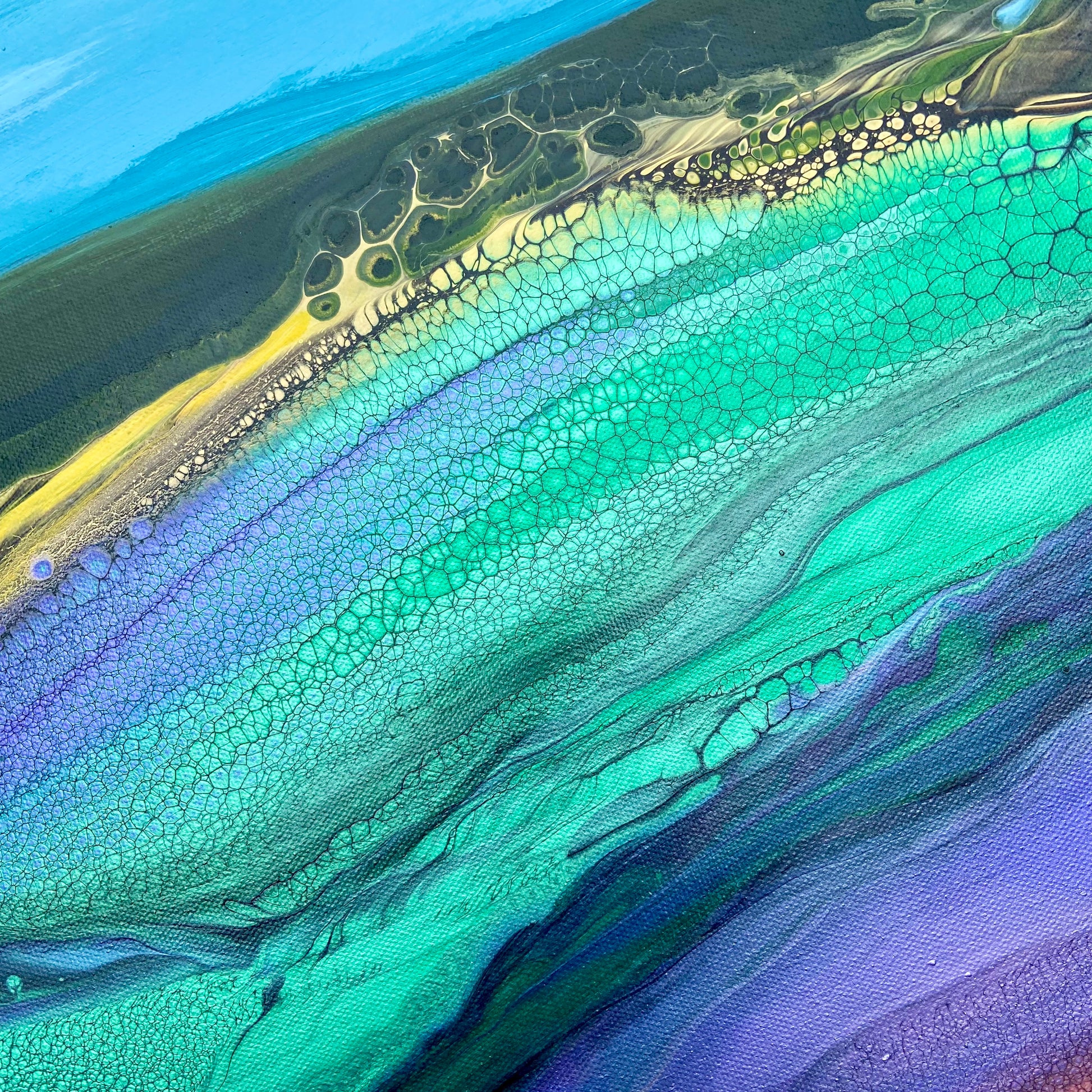 Close crop of abstract landscape showing delicate detail