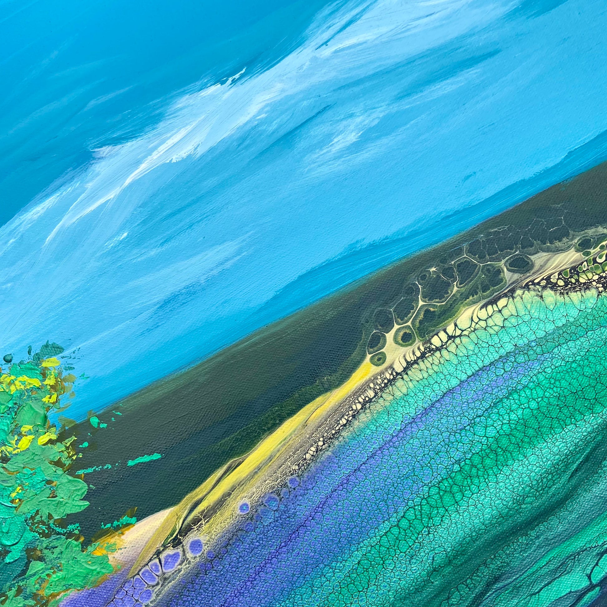 Close crop of abstract landscape showing delicate detail