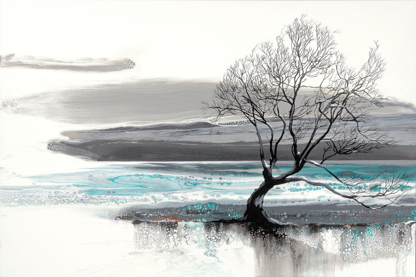 Capturing the quiet drama of a frozen landscape, full crop