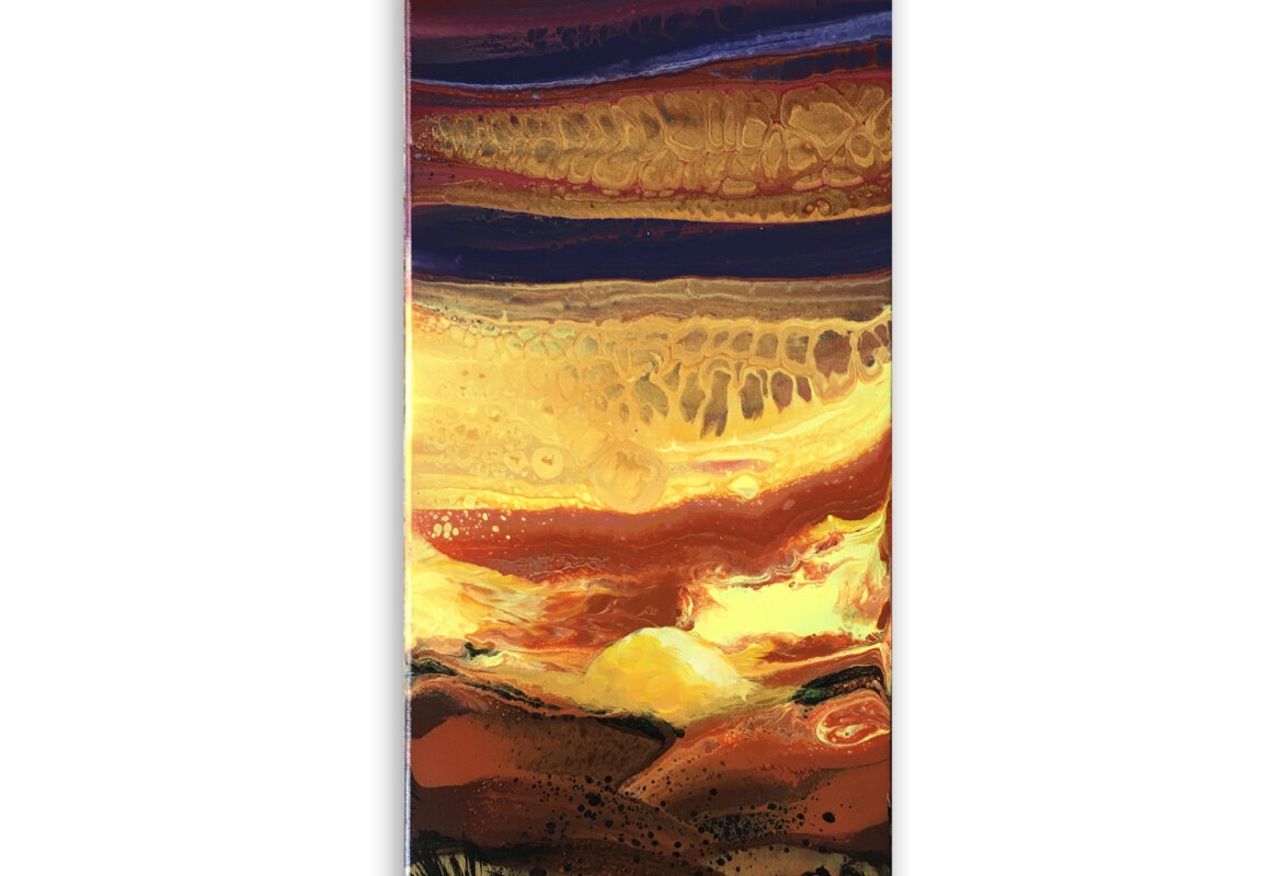 Fluid Art Sunset Pour