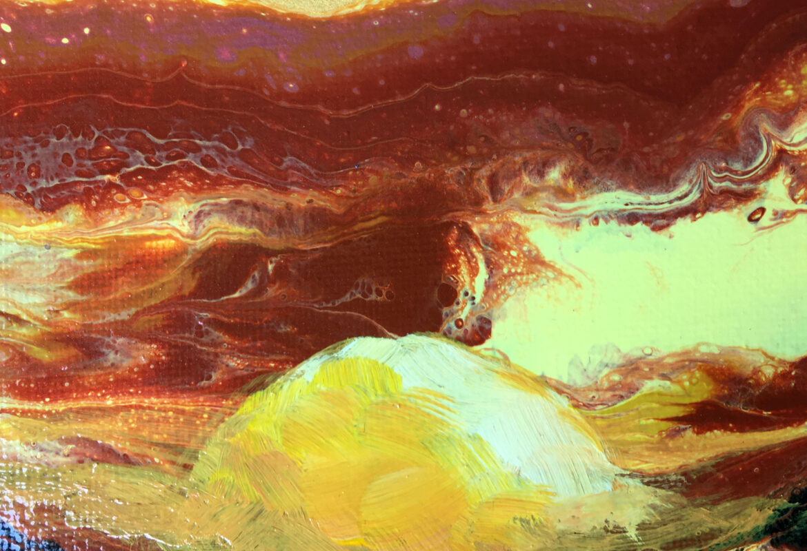 Fluid Art Sunset Pour