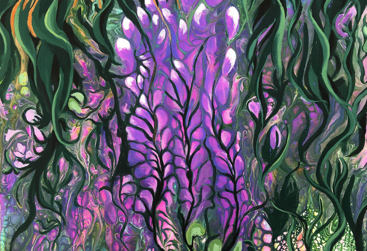 Julie Vatcher Fluid Art Lupines