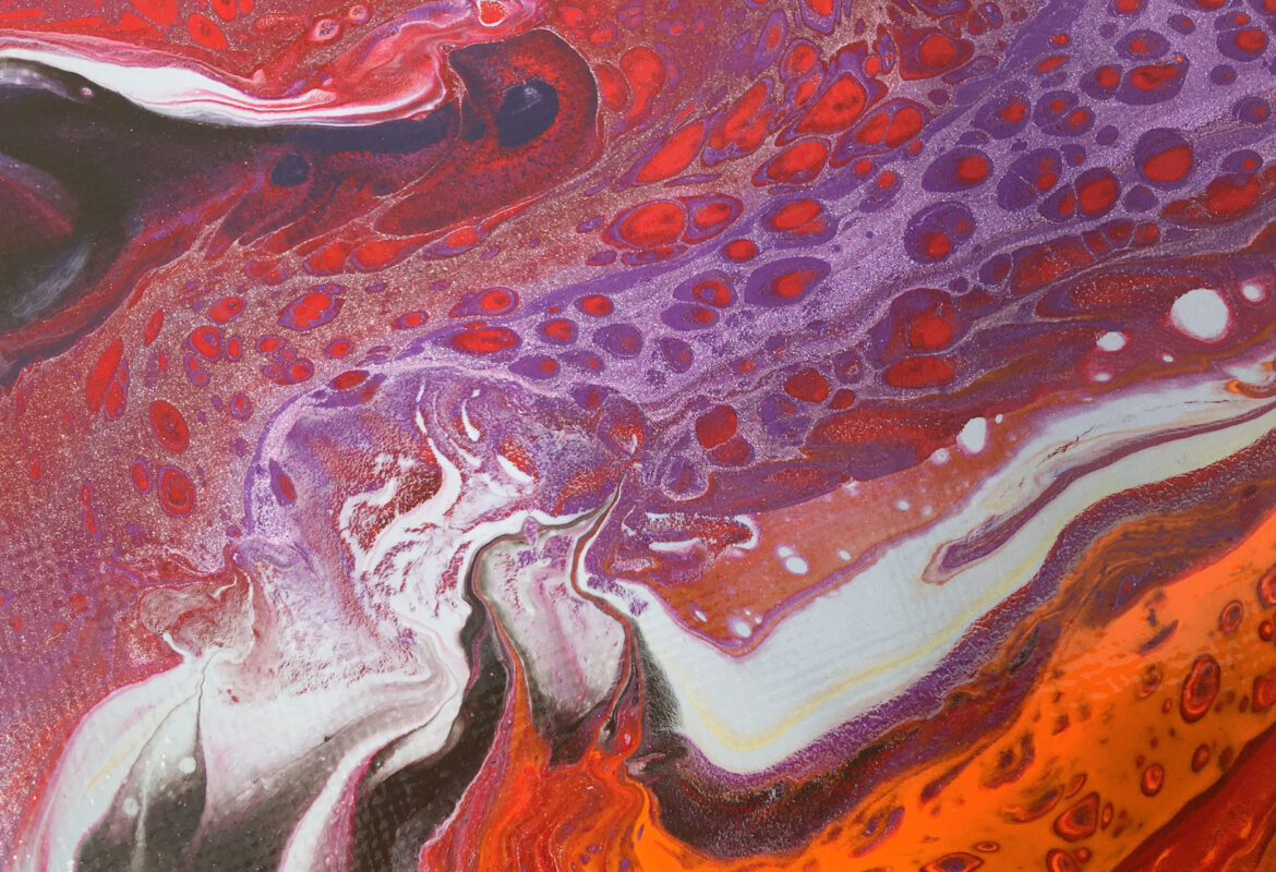 Julie Vatcher Fluid Art UK Sunset