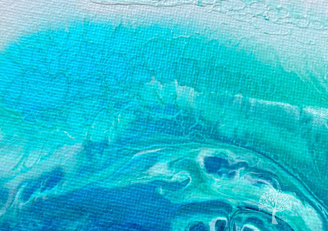 Fluid Art Seascape by Julie Vatcher