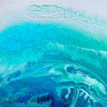 Fluid Art Seascape by Julie Vatcher