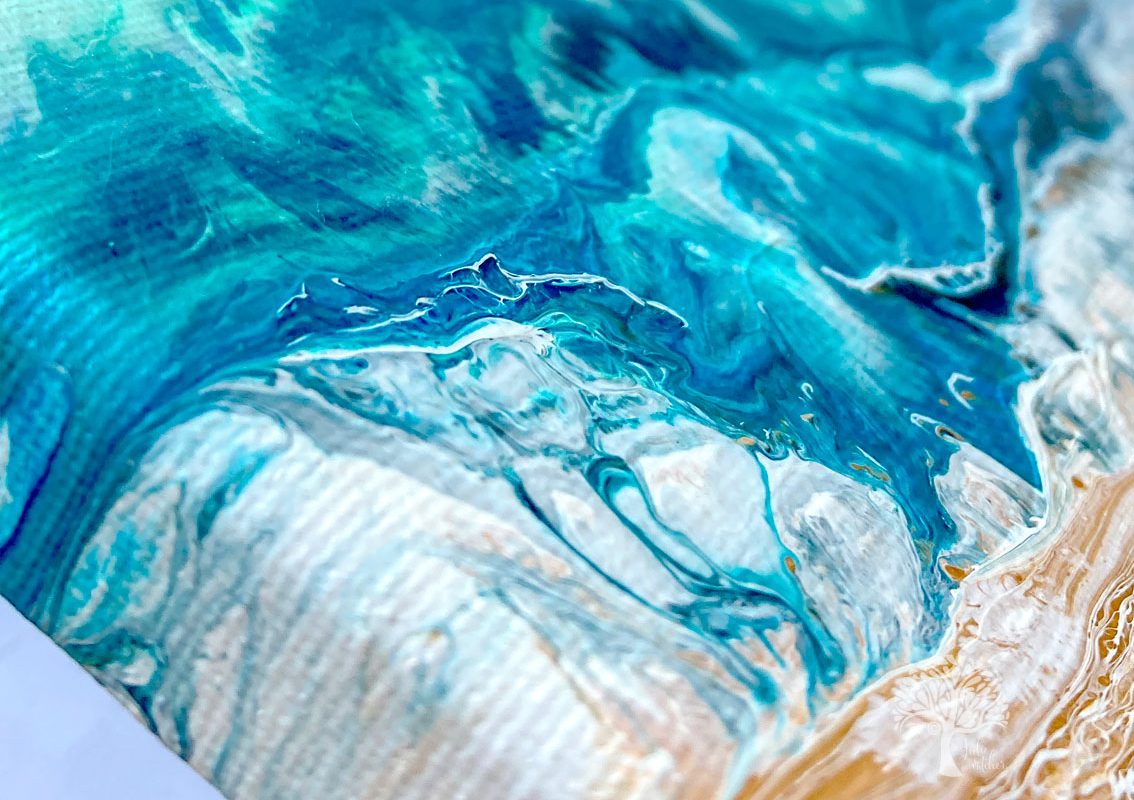 Fluid Art Seascape by Julie Vatcher