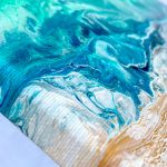 Fluid Art Seascape by Julie Vatcher