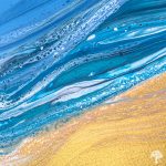 Fluid Art Seascape by Julie Vatcher