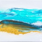 Ocean Cove Fluid Art by Julie Vatcher