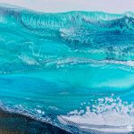 Ocean Cove Fluid Art by Julie Vatcher