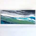 Ocean Storm Fluid Art by Julie Vatcher