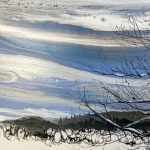 'Winter 5' Fluid Art by Julie Vatcher