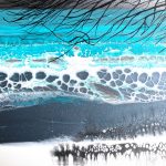 Fluid Art Landscape Painting