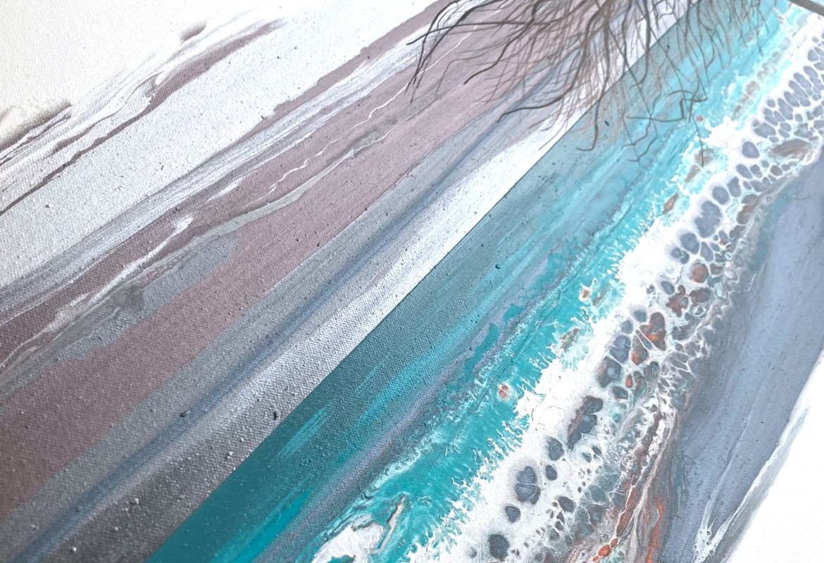 Fluid Art Landscape Painting