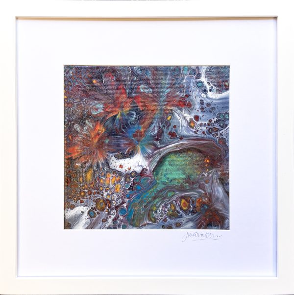 Scarlet and Saffron Fluid Art Flip Cup